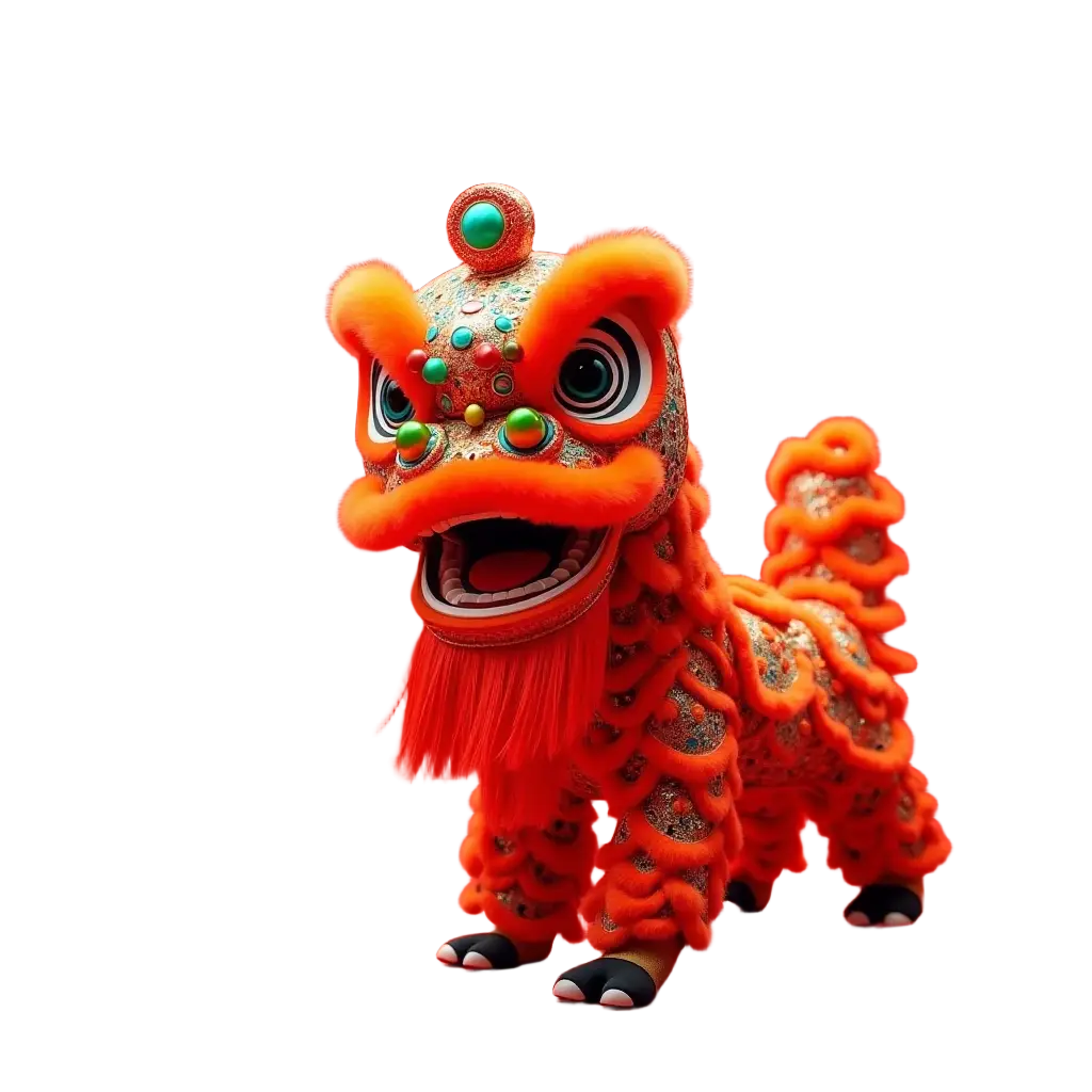 Traditional Chinese Lion Dance Costume